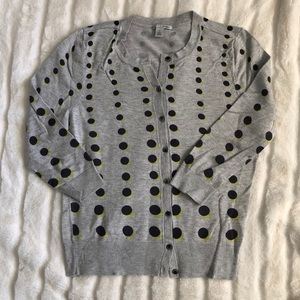 Halogen Gray Polka Dot Cardigan, Sz SP